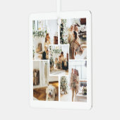 Personalisiertes Foto und  Text Ornament Aus Metall (Vorderseite links)