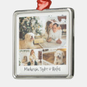 Personalisiertes Foto und  Text Ornament Aus Metall (Links)