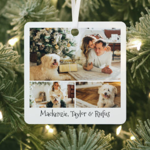 Personalisiertes Foto und  Text Ornament Aus Metall