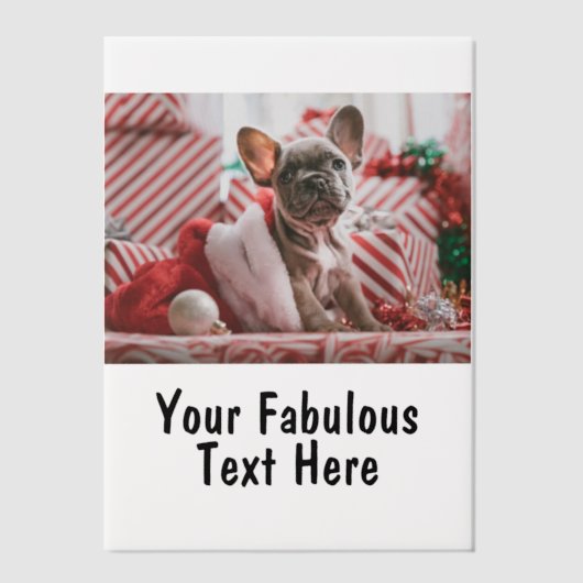 Personalisiertes Foto und Text Pergament Einladungen (Vorderseite)