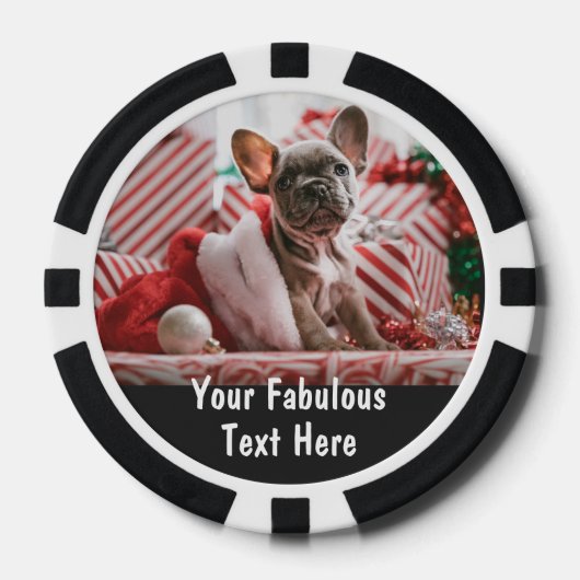 Personalisiertes Foto und Text Pokerchips (Vorderseite)