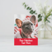 Personalisiertes Foto und Text Postkarte (Stehend Vorderseite)