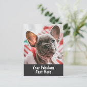 Personalisiertes Foto und Text Postkarte (Stehend Vorderseite)