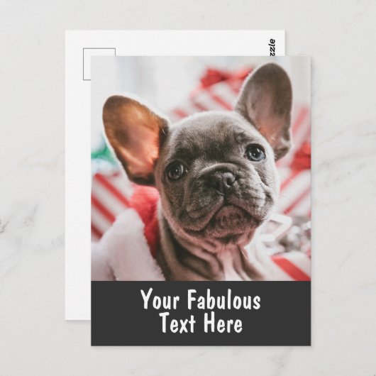 Personalisiertes Foto und Text Postkarte (Vorne/Hinten)