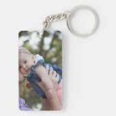Personalisiertes Foto und Text Schlüsselanhänger (Rückseite)