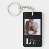 Personalisiertes Foto und Text Schlüsselanhänger (Vorderseite)