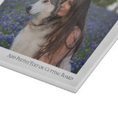 Personalisiertes Foto und Text Schneidebrett (Ecke)