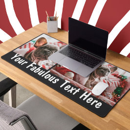 Personalisiertes Foto und Text Schreibtischunterlage