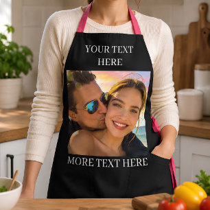 Personalisiertes Foto und Text Schürze