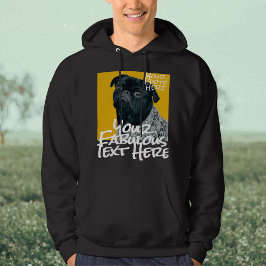 Personalisiertes Foto und Text schwarz Hoodie