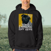 Personalisiertes Foto und Text schwarz Hoodie