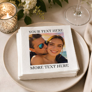 Personalisiertes Foto und Text Serviette