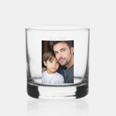 Personalisiertes Foto und Text sind Sie das Beste, Whiskyglas (Rückseite)