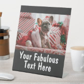 Personalisiertes Foto und Text Sockelschild (In Situ)