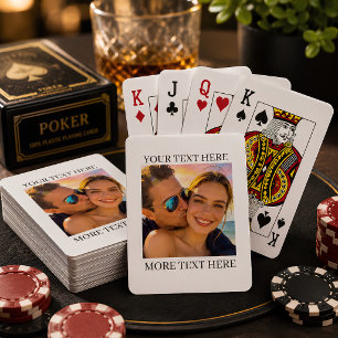 Personalisiertes Foto und Text Spielkarten