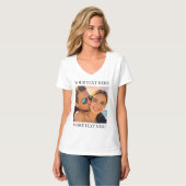 Personalisiertes Foto und Text T-Shirt (Vorderseite Vollansicht)