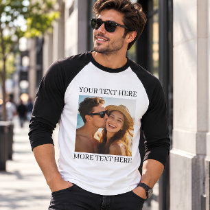 Personalisiertes Foto und Text T-Shirt