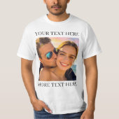 Personalisiertes Foto und Text T-Shirt (Vorderseite)