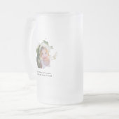 Personalisiertes Foto und Text Tinte Spot 16oz ode Mattglas Bierglas (Vorderseite Links)