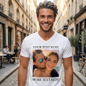 Personalisiertes Foto und Text Tri-Blend Shirt