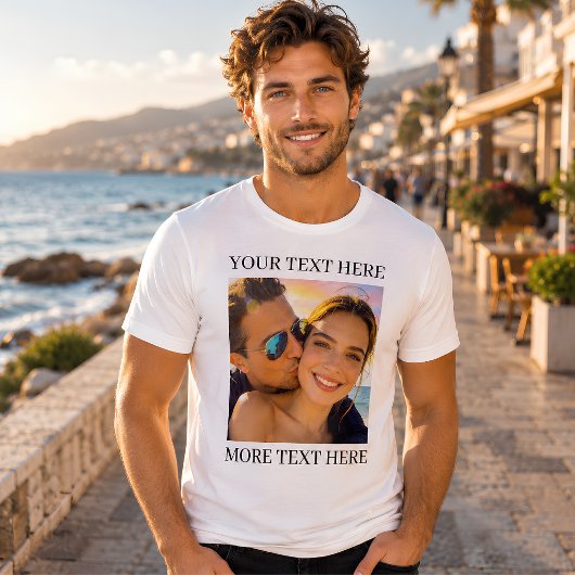 Personalisiertes Foto und Text Tri-Blend Shirt