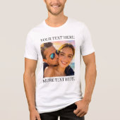 Personalisiertes Foto und Text Tri-Blend Shirt (Vorderseite)