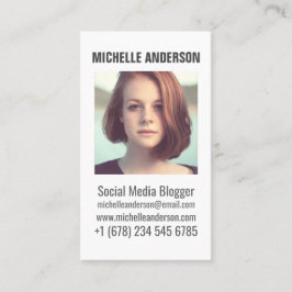 Personalisiertes Foto und Text Visitenkarte