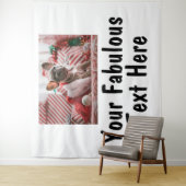 Personalisiertes Foto und Text Wandteppich (Beispiel)