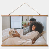 Personalisiertes Foto und Text Wandteppich Mit Holzrahmen (Vorne)