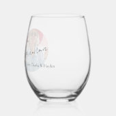 Personalisiertes Foto und Text Weinglas Ohne Stiel (Links)