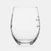 Personalisiertes Foto und Text Weinglas Ohne Stiel (Links)