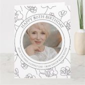 Personalisiertes Foto und Text zum Geburtstag Karte (Vorderseite)