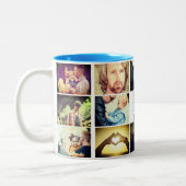 Personalisiertes Foto und Text  Zweifarbige Tasse (Links)