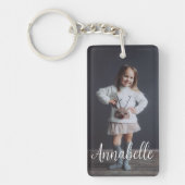 Personalisiertes Foto und Text zweiseitig Schlüsselanhänger (Vorderseite)