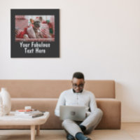 Personalisiertes Foto und Textausdruck