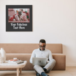 Personalisiertes Foto und Textausdruck