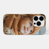 Personalisiertes Foto und Textelegantes Monogramm iPhone Hülle (Rückseite (Horizontal))