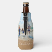 Personalisiertes Foto und Textflasche Cooler Flaschenkühler (Flasche Rückseite)