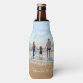 Personalisiertes Foto und Textflasche Cooler Flaschenkühler (Flaschenvorderseite)