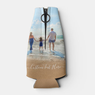 Personalisiertes Foto und Textflasche Cooler Flaschenkühler