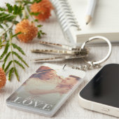Personalisiertes Foto und Textromantik Schlüsselanhänger (Vorderseite rechts)