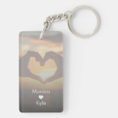 Personalisiertes Foto und Textromantik Schlüsselanhänger (Rückseite)