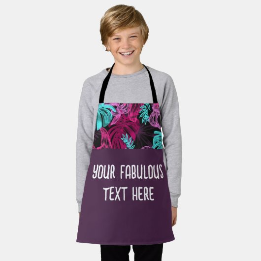 Personalisiertes Foto und Texttiki Schürze (Getragen)