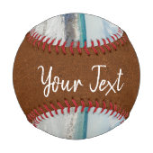 Personalisiertes Foto und Vorlage für benutzerdefi Baseball (Rückseite)