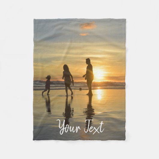Personalisiertes Foto und Vorlage für benutzerdefi Fleecedecke (Vorderseite)