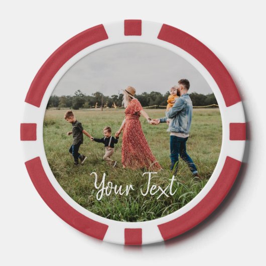 Personalisiertes Foto und Vorlage für benutzerdefi Pokerchips (Vorderseite)