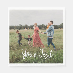 Personalisiertes Foto und Vorlage für benutzerdefi Serviette
