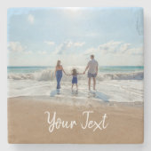 Personalisiertes Foto und Vorlage für benutzerdefi Steinuntersetzer (Vorderseite)