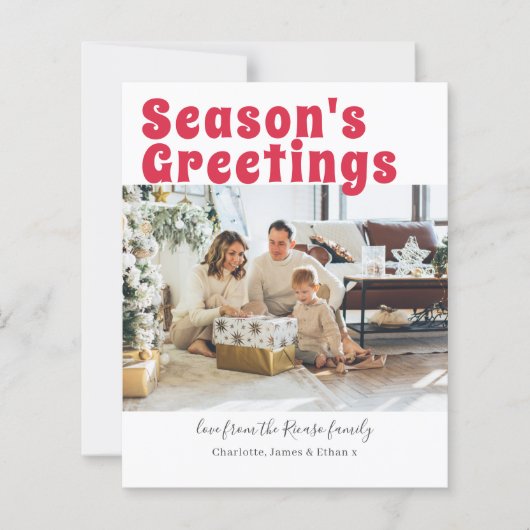 Personalisiertes Foto und Weihnachtskarte (Vorderseite)