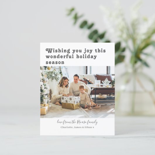 Personalisiertes Foto und Weihnachtskarte (Stehend Vorderseite)